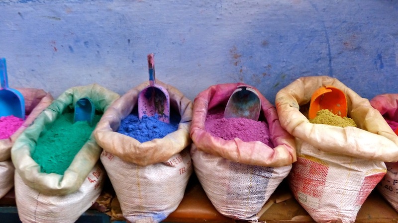 colores y especias de Marruecos