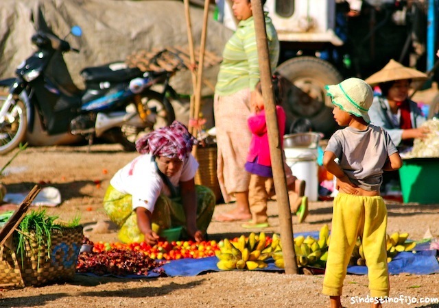 mercados en Burma